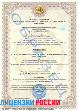 Образец разрешение Губаха Сертификат ISO 50001